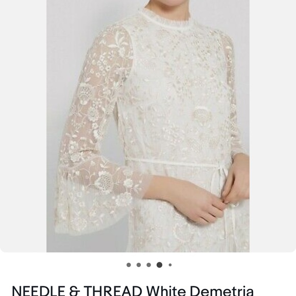 Beautiful ivory needle and thread dress - Picture 2 of 5